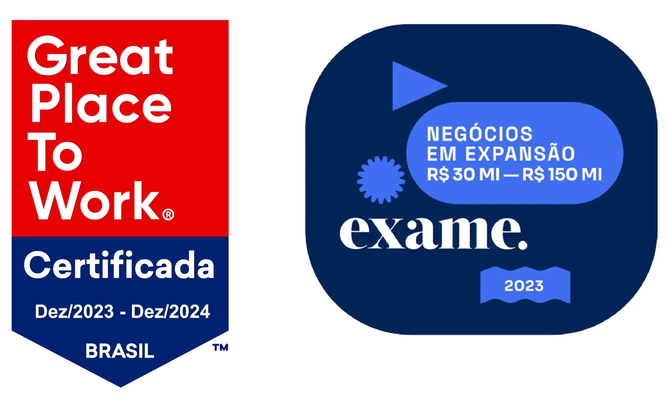 Selos Great Place to Work e Exame